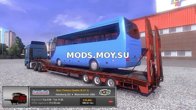 TRAILER OVERWEIGHT BUS OPALINE V2.6 для ETS2