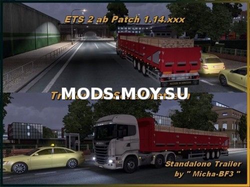 TRAILER WITH SCARF BOARDS для ETS2