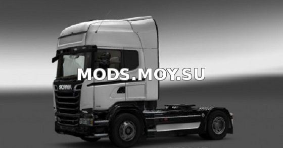 Scania Streamline White Black Skin для ETS 2