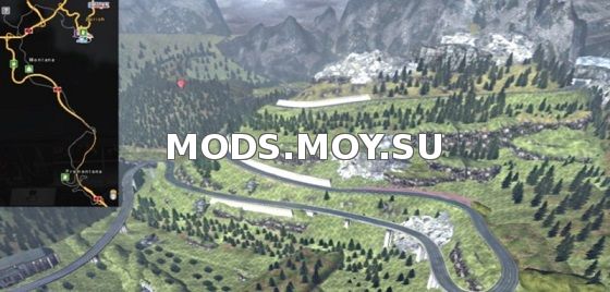 Serpentine Road & House & Long Way Small v6.0 для Euro Truck Simulator 2
